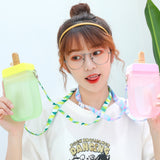 Straw Cup New  Plastic Popsicle  Water Bottle