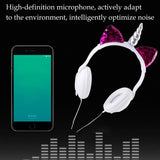 Cute Cat Ear Headphone Unicorns 3.5MM Wired