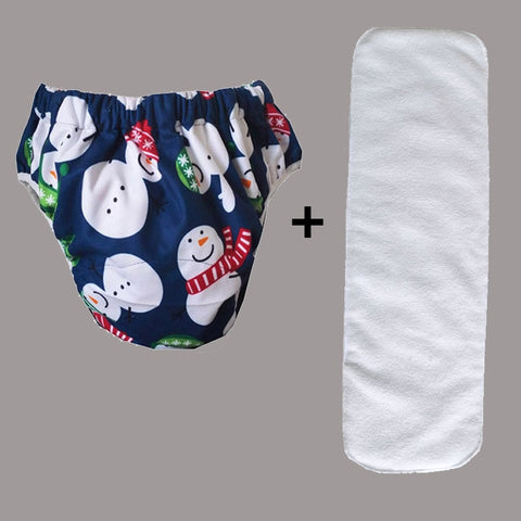 waterproof Adult cloth diaper cover with inserts