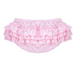 Soft Shiny Satin Sissy Ruffled Bloomer Tiered Skirted Panties