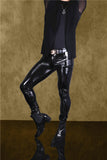Sexy Men Fashion PVC Shiny Skinny Faux Leather Pants for Men Sexy Wet Look Glossy Style Pencil Pants