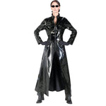 Faux Leather/PVC Long Sleeves Gothic Long Trench Coat For Men & Women