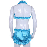 Satin Frilly Ruffled Bloomers Sissy Lingerie Set