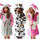 Hooded Animal Women Bathrobe