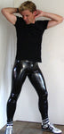 Men PVC  Faux Leather Pencil Pants Skinny Pants Legging