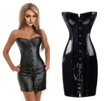 Push Bra Shape Body Slim PVC Corset Sexy Club Dress