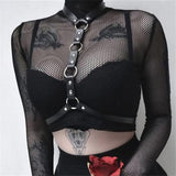 Leather Harness For Women Chain Belt