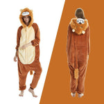 Adult One Piece Hooded Unisex Animal Pajamas