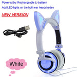 Cat Ear headphones LED  Flashing and Glowing