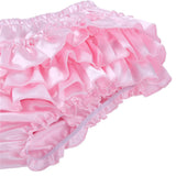 Soft Shiny Satin Sissy Ruffled Bloomer Tiered Skirted Panties