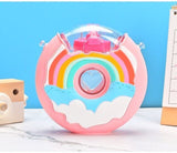 Kawaii Cup Donut Ice Cream Water Bottle with Straw