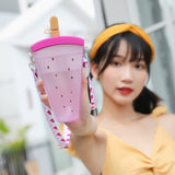 cute water bottle, fruit boasted  drinking cup,