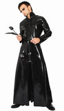 Faux Leather/PVC Long Sleeves Gothic Long Trench Coat For Men & Women