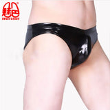 Men PVC Faux Leather Briefs Sexy