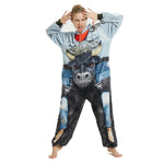 Adult One Piece Hooded Unisex Animal Pajamas