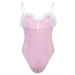 High Cut Ruffle Lace Sissy Teddy Bodysuit