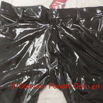 Sexy Men PVC Shiny Pencil Pants Tight Faux Leather Plus Size Punk Tight Elastic Zipper Fly Moto Pants