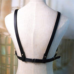 Metal Chains Rivet Leather Chest Harness Garter Belts