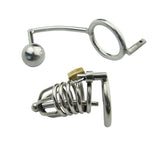 Multifunction Male Chastity Lock With Anal Hook