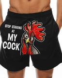 3D Chickens Print Drawstring Short Pants