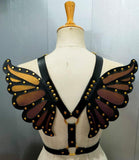 Faux Leather  Butterfly Wing Harness