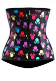 Latex Waist Trainer Butterfly Bow Print Corset