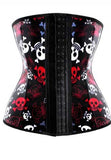 Latex Waist Trainer Skull Print Corset