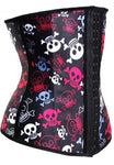 Latex Waist Trainer Skull Print Corset