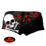 Red Foil Roses Boy Shorts