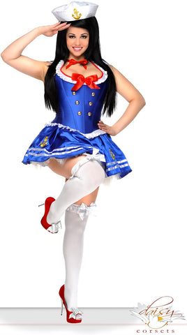 4 PC Sexy First Mate Sailor Costume Plus Size
