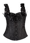 Steel Boning Ruffle Straps Corset