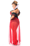 6 PC Sexy Fairytale Red Queen Costume Top Drawer