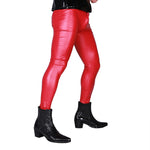 Hot Modis Sexy Men PVC  Faux Leather Pencil Pants