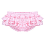 Soft Shiny Satin Sissy Ruffled Bloomer Tiered Skirted Panties