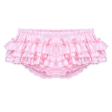 Soft Shiny Satin Sissy Ruffled Bloomer Tiered Skirted Panties