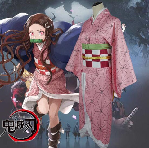 Anime Costume Demon Slayer Cosplay Nezuko Kimono