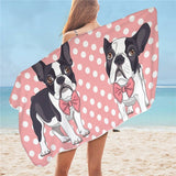 Hippie Pug Bath Towel, Blanket Microfiber  75x150cm