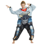 Adult One Piece Hooded Unisex Animal Pajamas