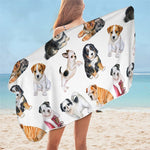 Hippie Pug Bath Towel, Blanket Microfiber  75x150cm