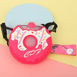 Kawaii Cup Donut Ice Cream Water Bottle with Straw