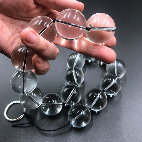 Crystal Glass Pull Beads Anal Plug
