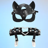 PU Leather Heart Garter Belt Women Harajuku Body Harness