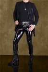 Sexy Men Fashion PVC Shiny Skinny Faux Leather Pants for Men Sexy Wet Look Glossy Style Pencil Pants