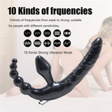 Soft Plastic Simulation Penis Three-headed Aft Anal Plug Female Lesbian Wear Sex