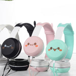 Cartoon 3D Grass Head Headphone 3.5MM Earphones For iPhone Xiaomi PC