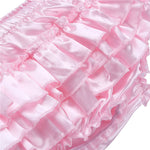 Soft Shiny Satin Sissy Ruffled Bloomer Tiered Skirted Panties