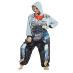 Adult One Piece Hooded Unisex Animal Pajamas