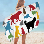 Hippie Pug Bath Towel, Blanket Microfiber  75x150cm