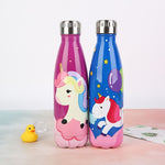 Stainless Steel Water Bottle Unicorn Print