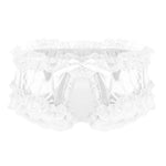 Sissy Underwear Lace Sexy Frilly Ruffled Open Crotch Pouch Underpants